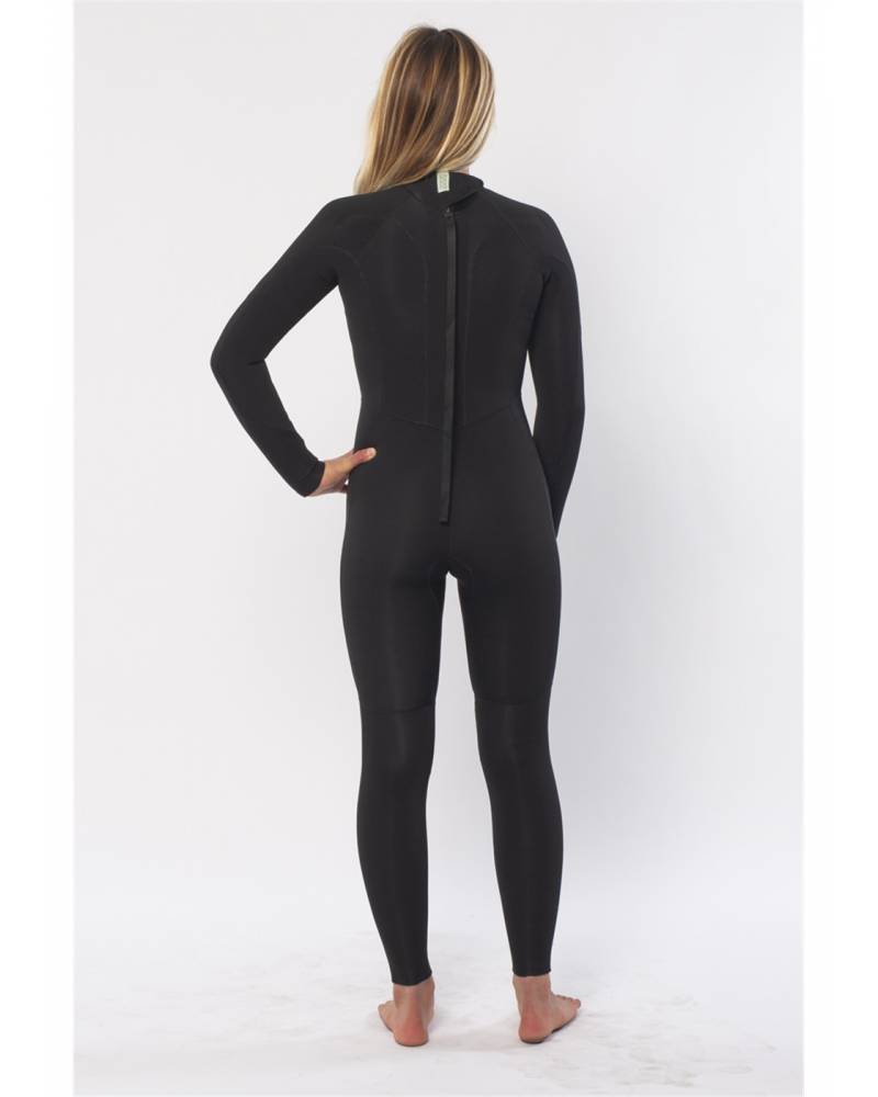 Sisstr Girl's Sum Seas Solid Back Zip Wetsuit - Solid Black back