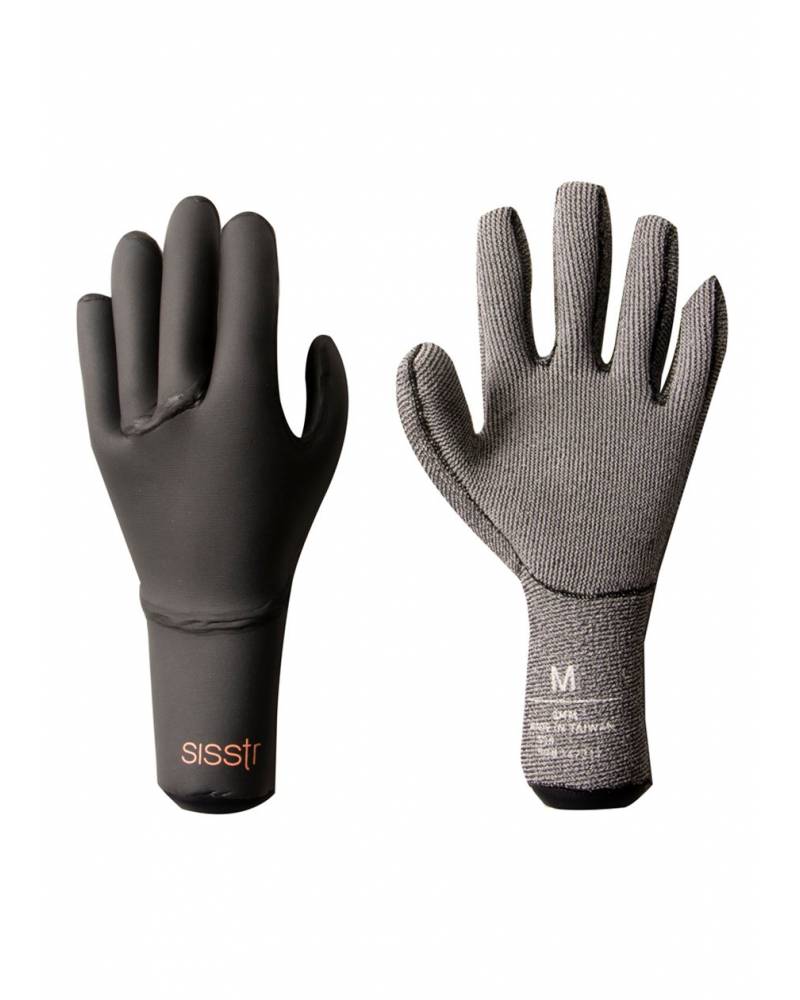 Sisstrevolution Girls Sisstr Surf Glove 3mm - Solid Black - Back