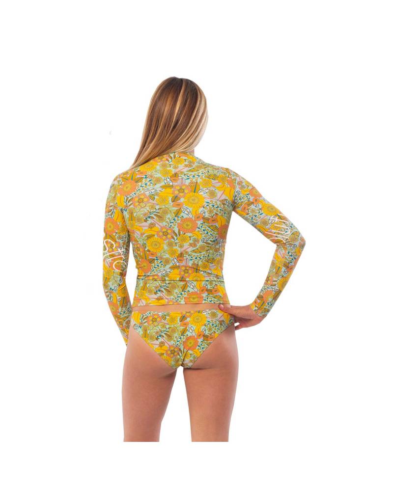 Sisstrevolution Groovy City Rashguard - Sea Foam - back