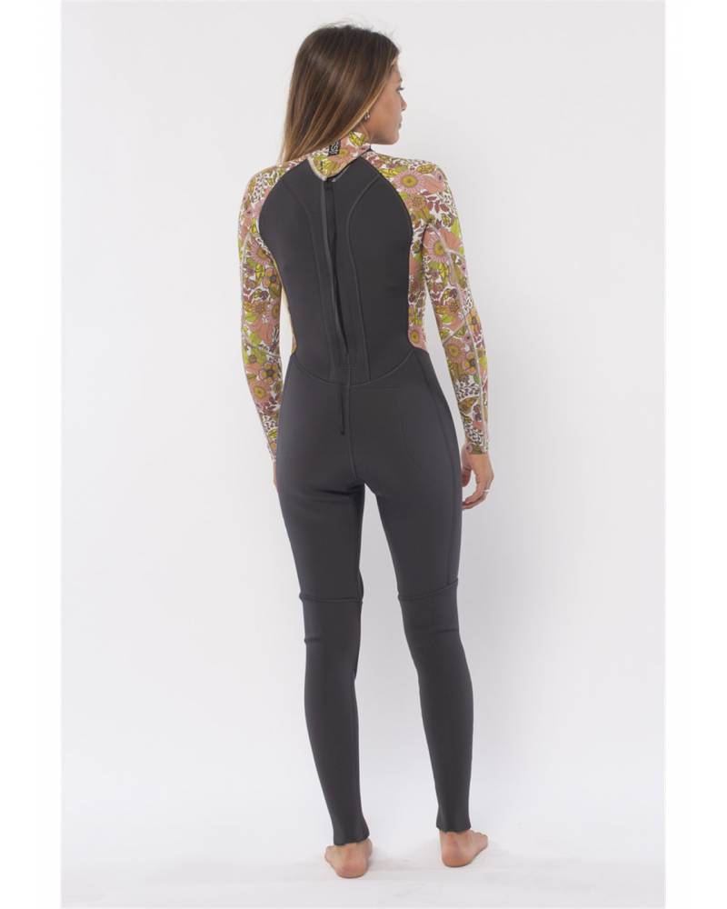 Sisstrevolution Summer Seas Solid Back Zip Full Suit  - Sea Salt - Back