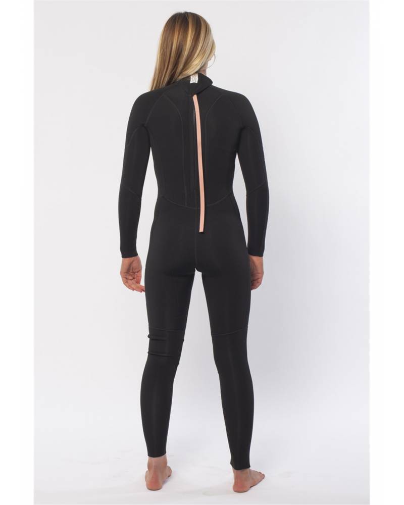Sisstrevolution Summer Seas Solid Back Zip Full Suit  - Solid Black - Back