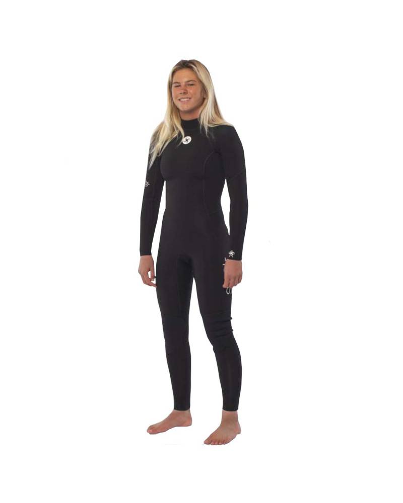 Sisstre Summer Seas Solid Back Zip Wetsuit - Solid Black
