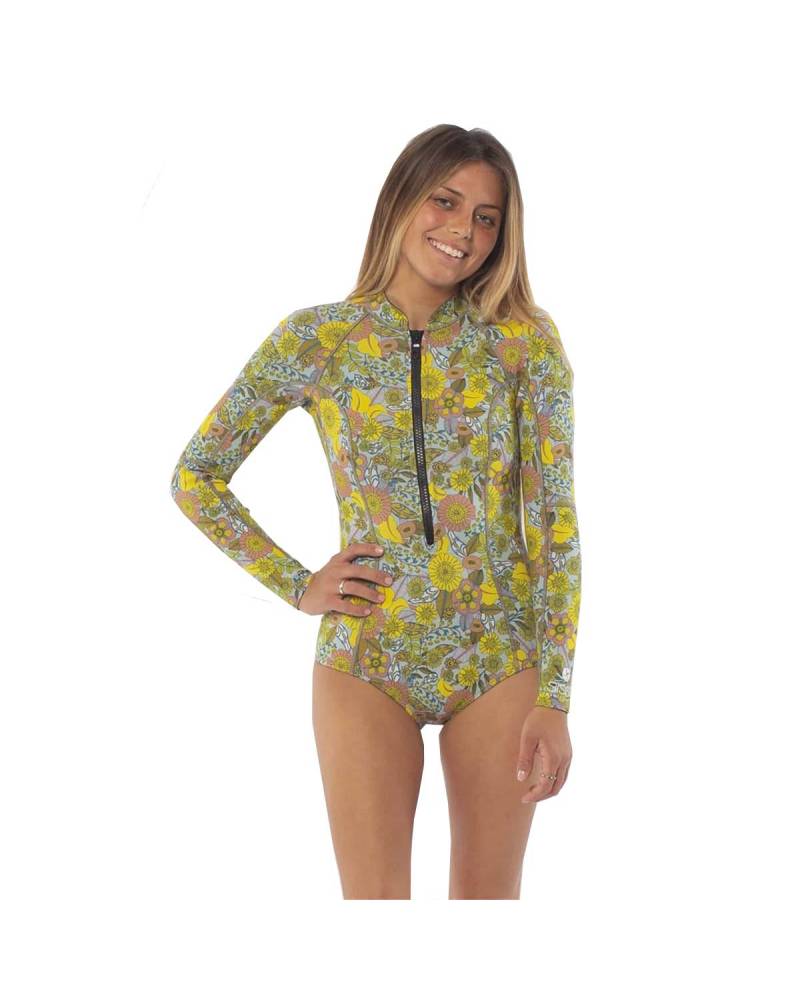 Sisstrevolution Summer Seas L/S Cheeky Spring Suit - Sea Foam - Front