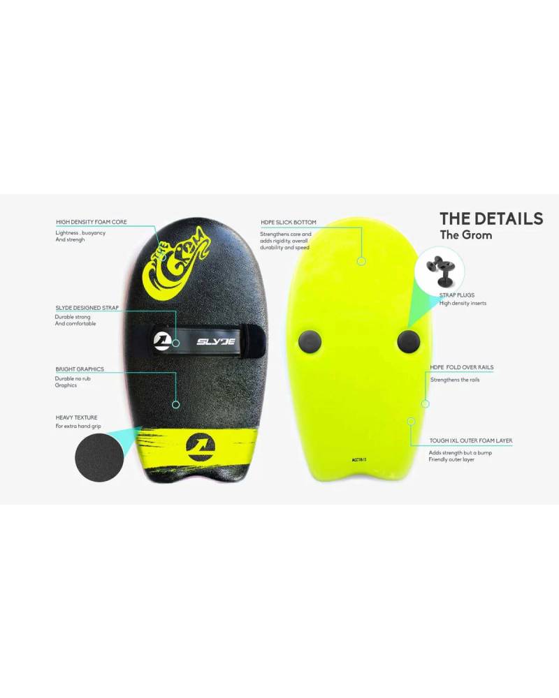 Slyde Grom Soft Top Handboard details and features