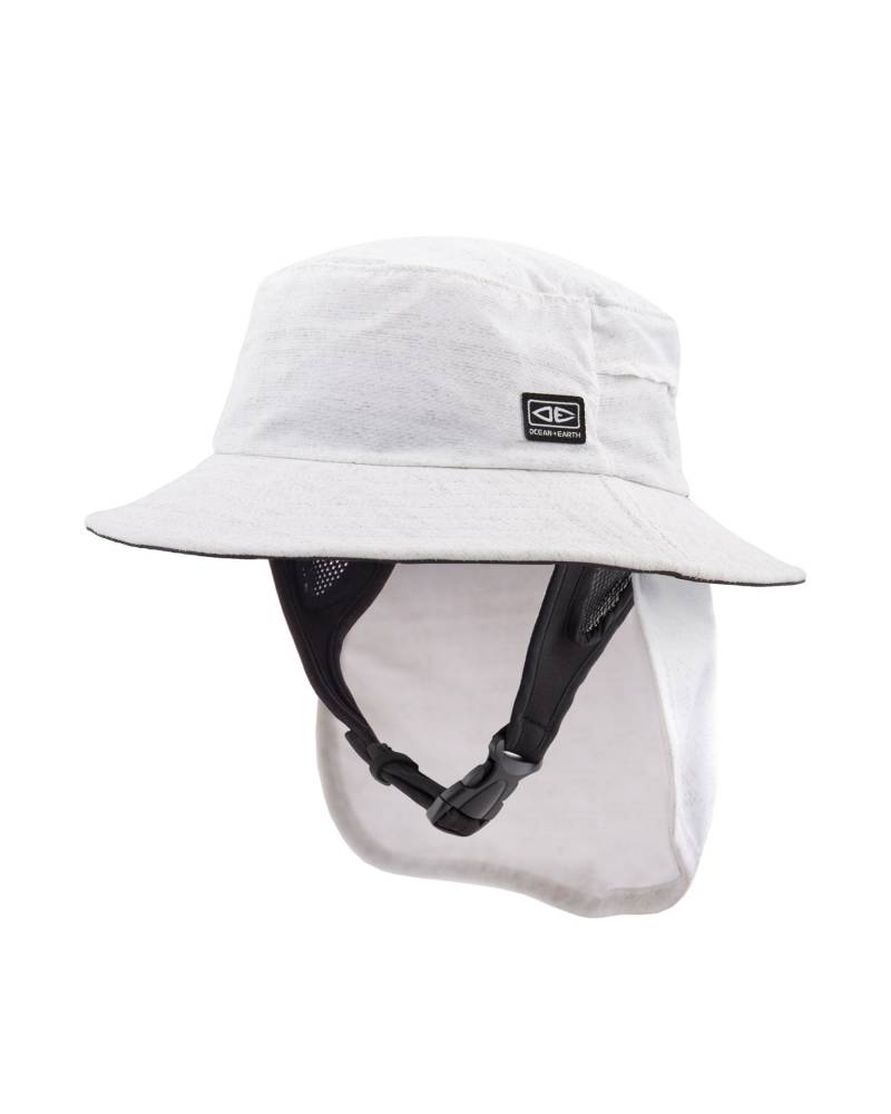 Ocean and Earth Indo Stiff Peak Surf Hat - White