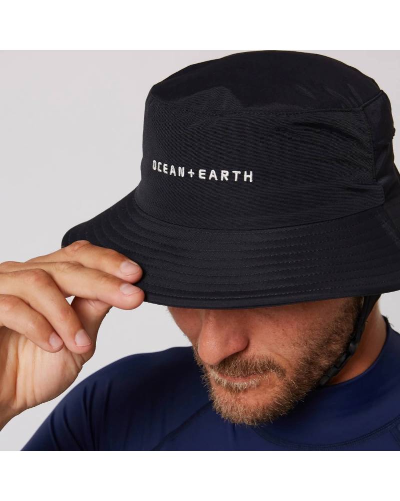 Ocean and Earth Bingin Soft Peak Surf Hat - Black