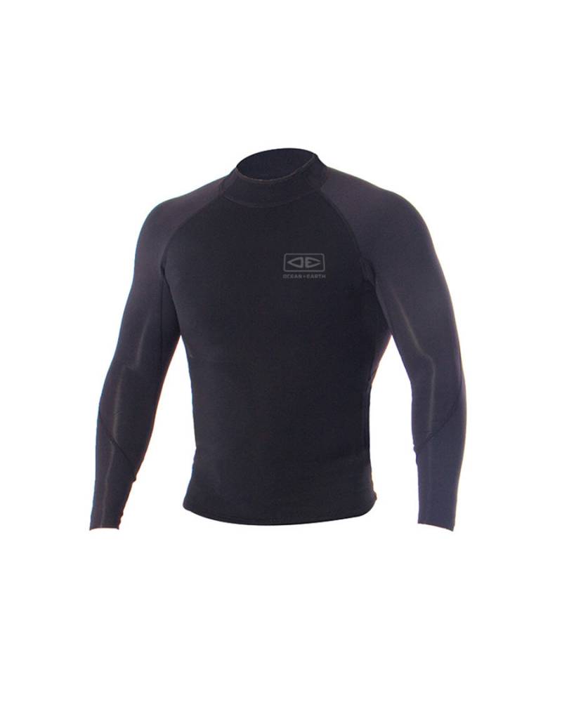 Ocean and Earth Double Black Long Sleeve Vest - 1.5mm