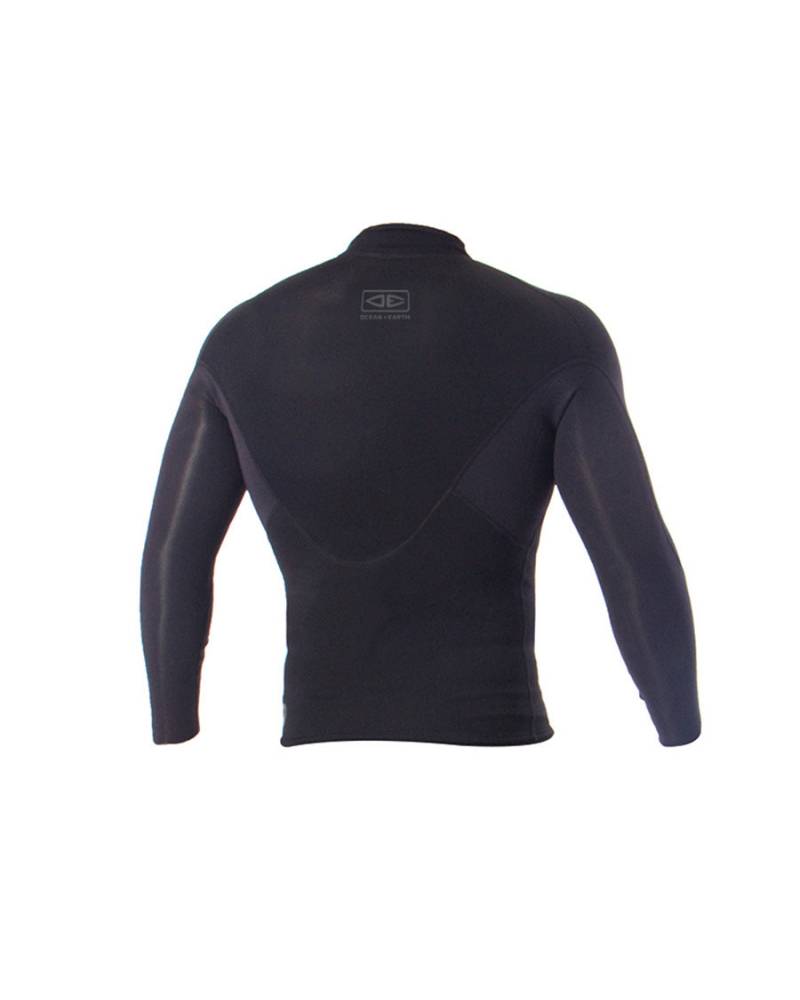 Ocean and Earth Double Black Long Sleeve Vest - 1.5mm
