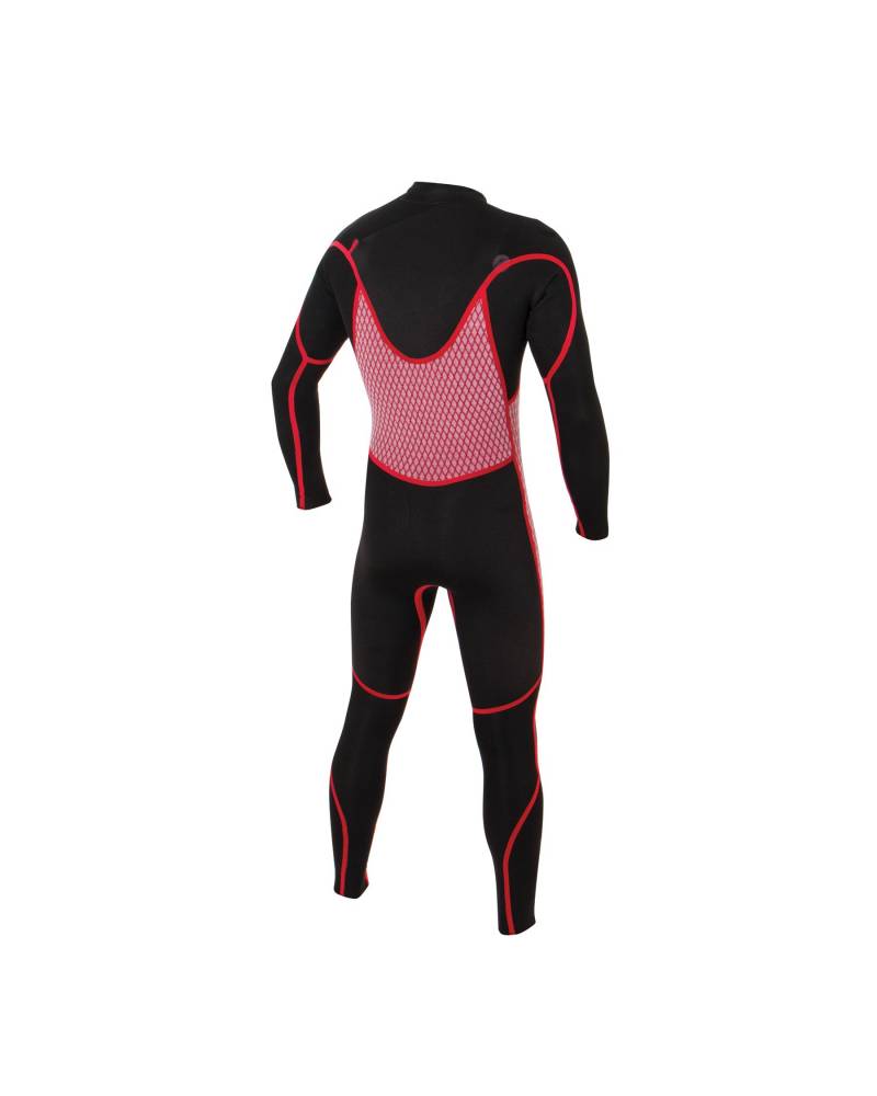 Mens Double Black Chest Zip Steamer - 4/3mm