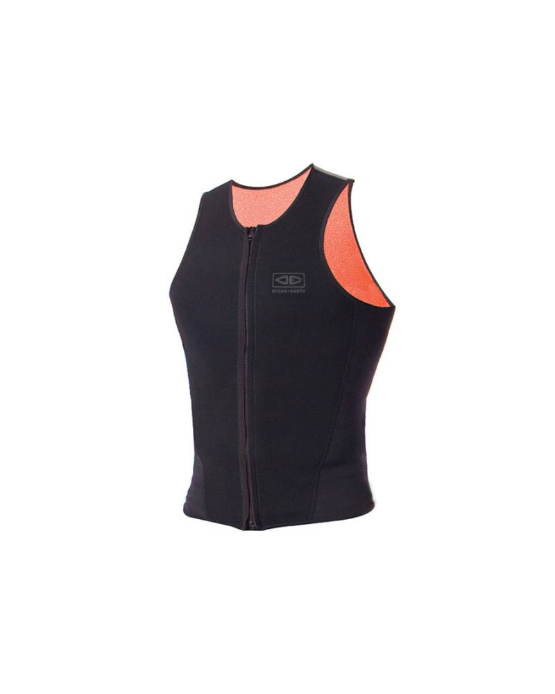 Double Black Sleeveless Front Zip Paddle Vest - 1.5mm