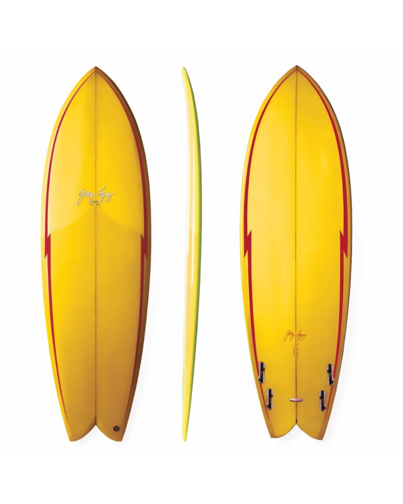 Gerry Lopez Something Fishy Surfboard - yellow 5'2