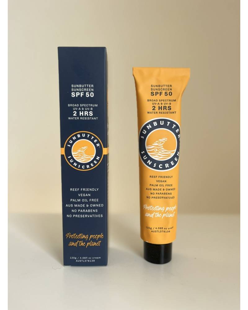 SunButter SPF50 Water Resistant Reef Safe Sunscreen Tube