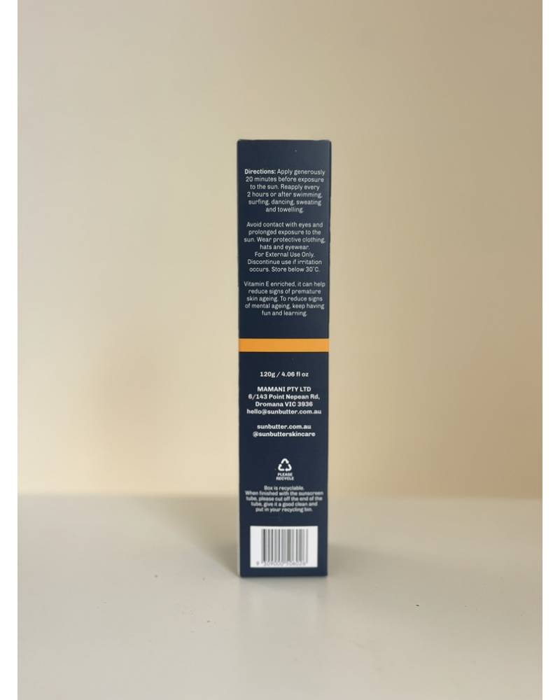 SunButter SPF50 Water Resistant Reef Safe Sunscreen Tube
