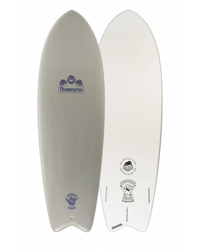 Spooked Kooks Frankenfish 5'8" Softboard - Almost Gray
