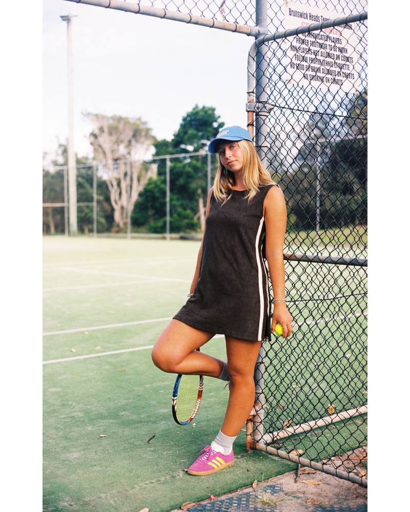 Sporty Terry Dress Chocolate