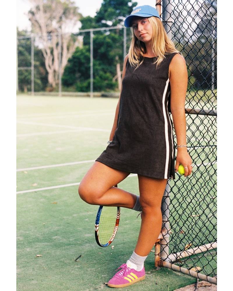 Sporty Terry Dress Chocolate
