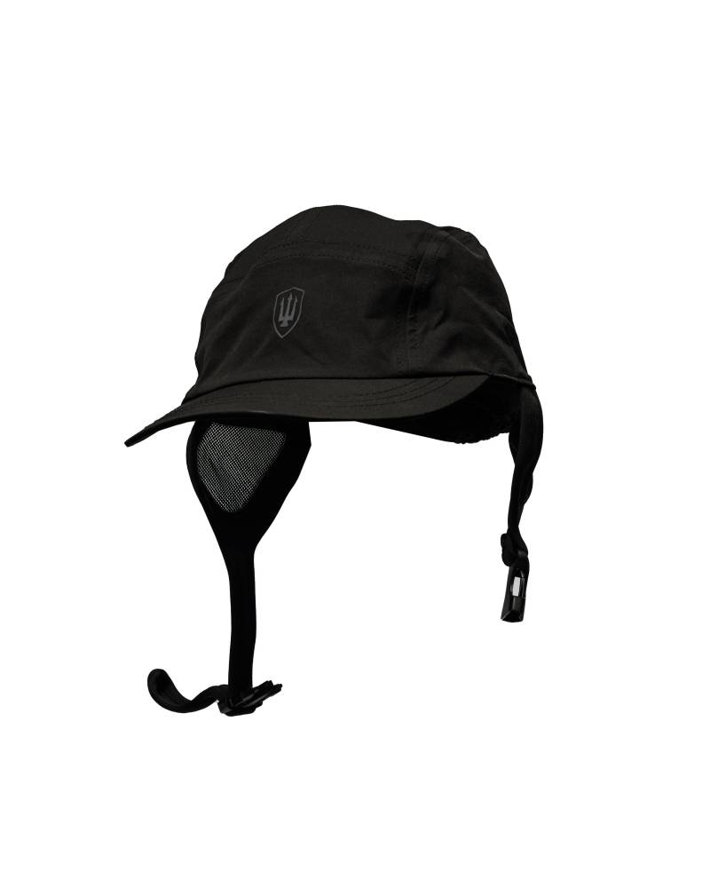 Black Surf Cap with Strap