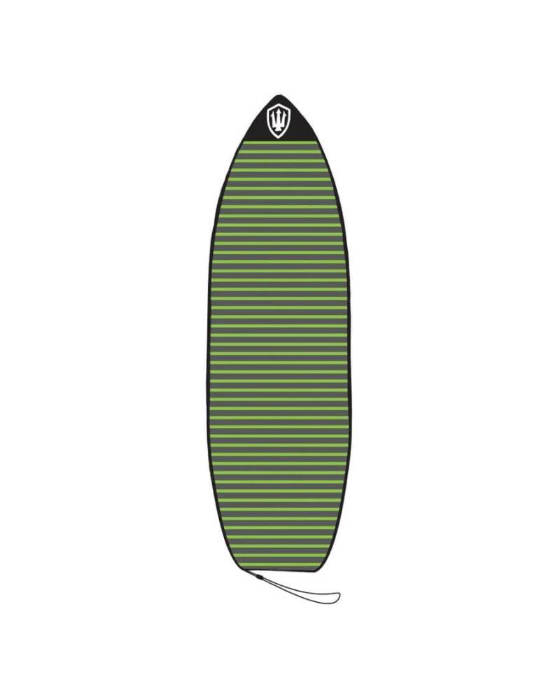 Shortboard Stretch Cover-Charcoal / Green-6' 3"