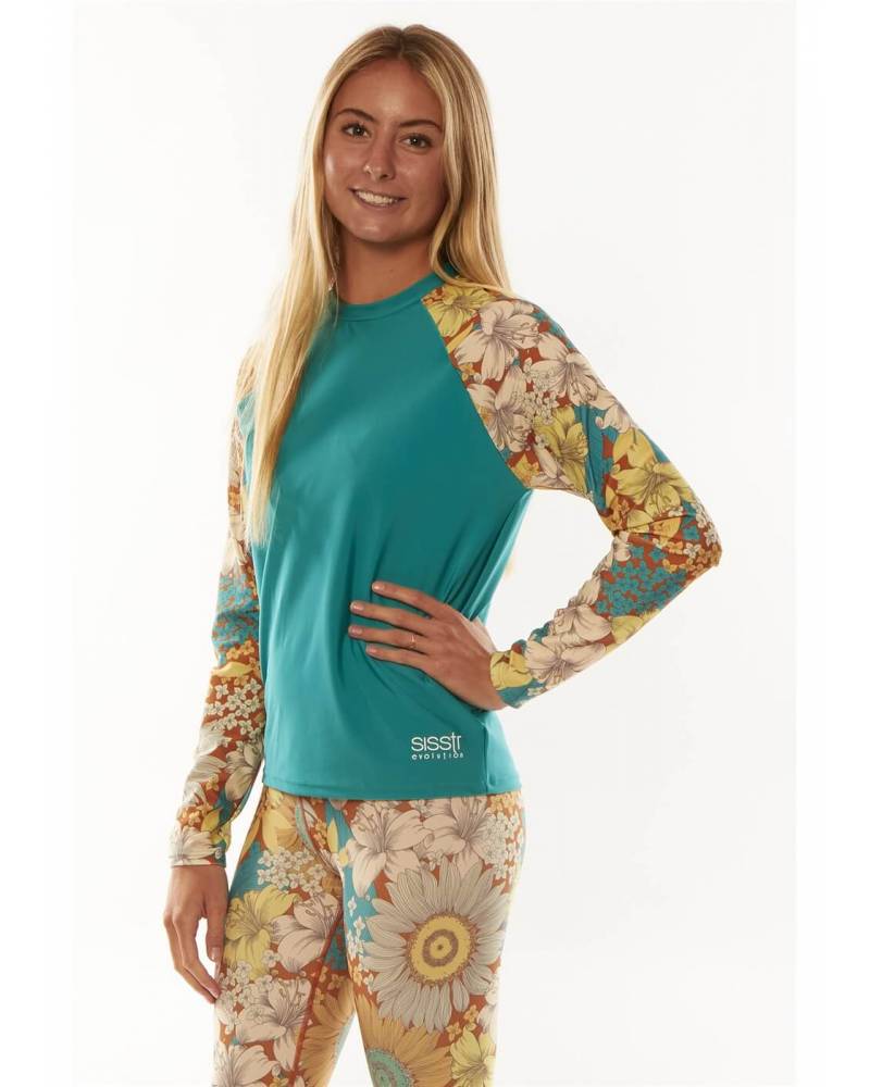 Sunny Gold Dust LS Rashguard - Acorn
