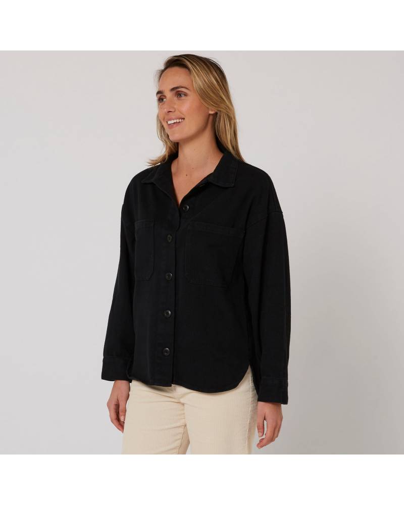 Sunset L/S Overshirt - Black