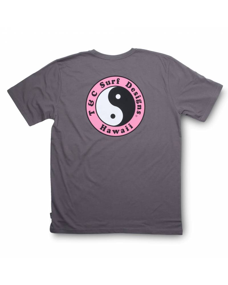 T&C OG Logo Tee - Steel/Pink back