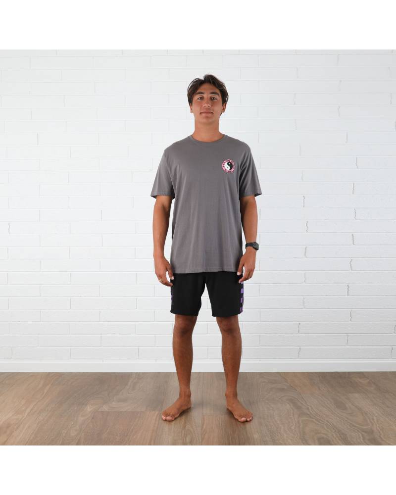 T&C OG Logo Tee - Steel/Pink