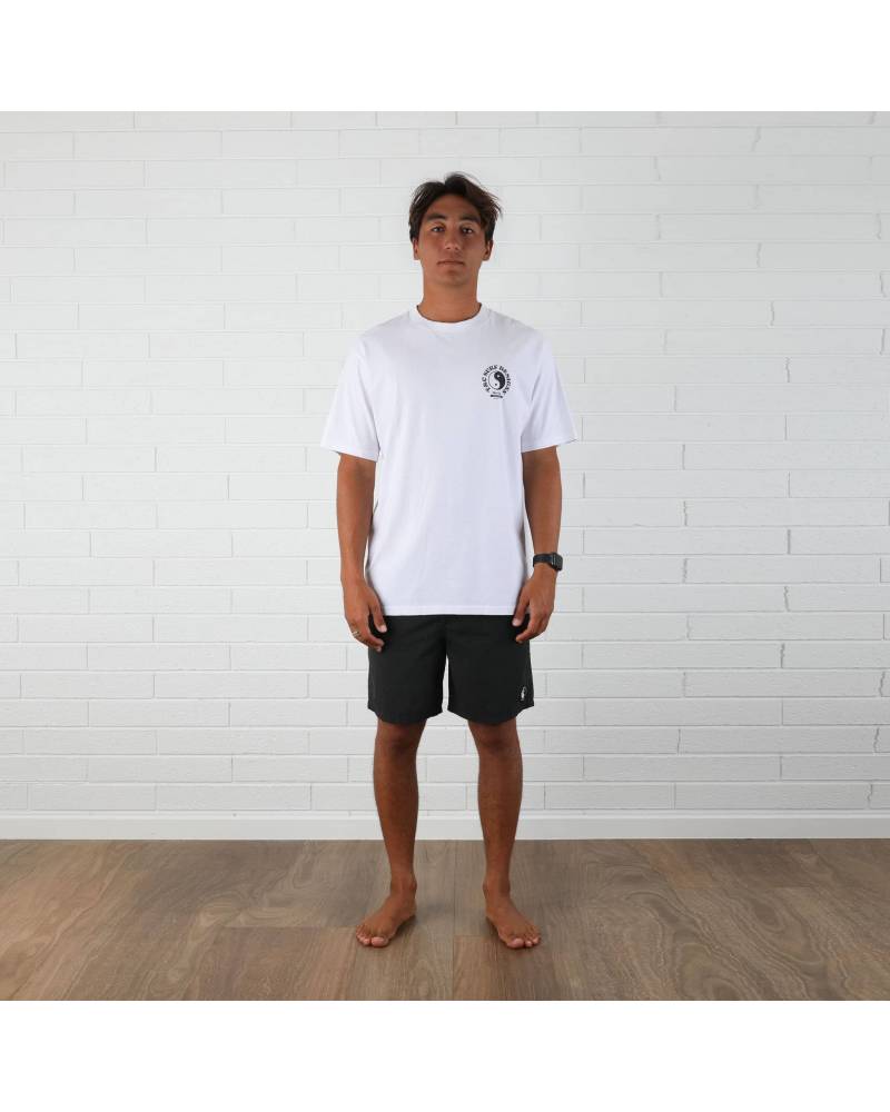 T&C Sunset Tee - White front when worn