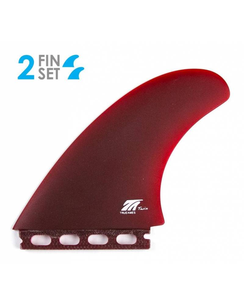 True Ames TA Twin red Surfboard Fins (Futures)