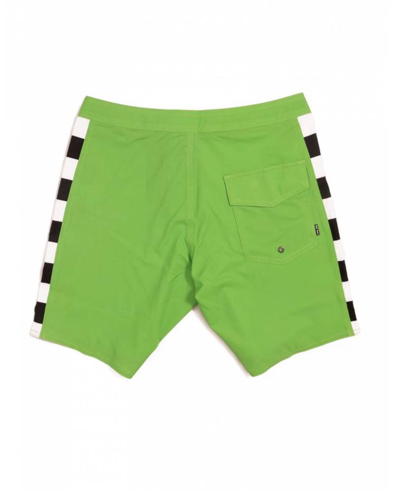 T&C Chunk Check Boardshort Green Flash - back