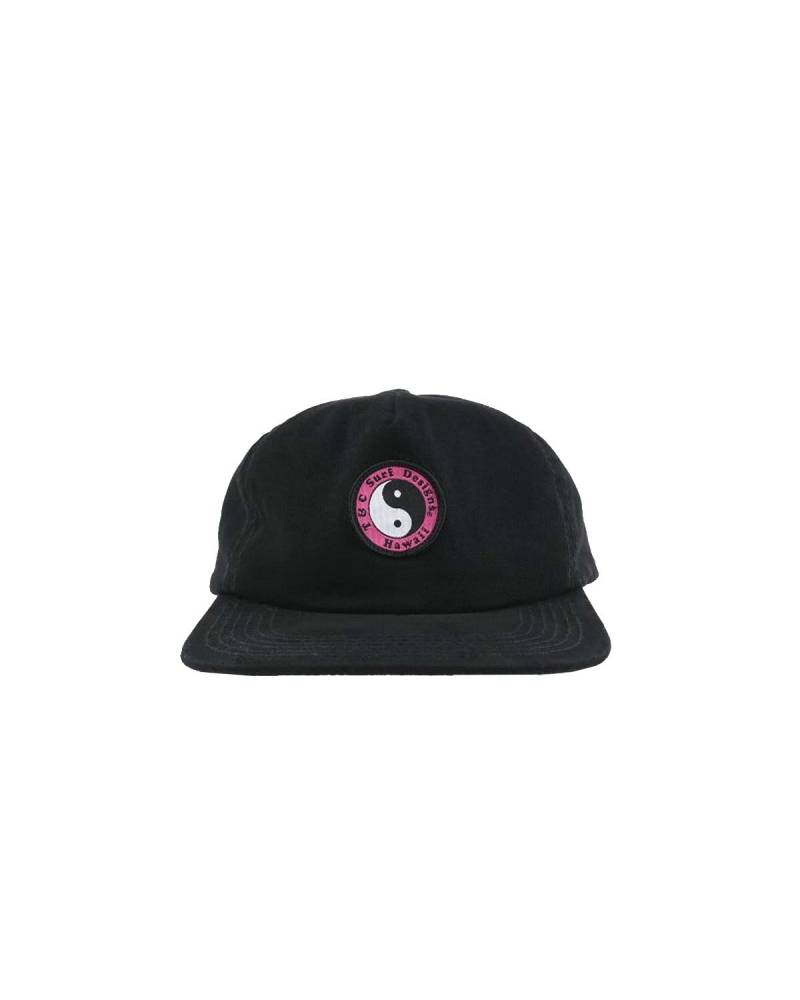 T&C Snap Back Cap - Black with Pink logo