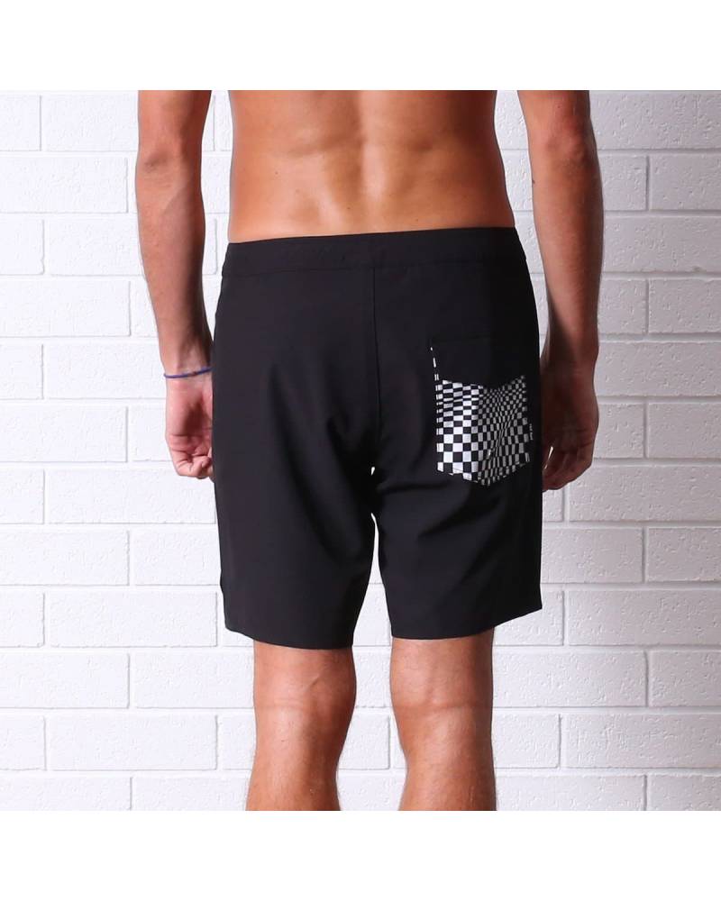 T&C Twisted Limits Trunk boardshort - black - back view