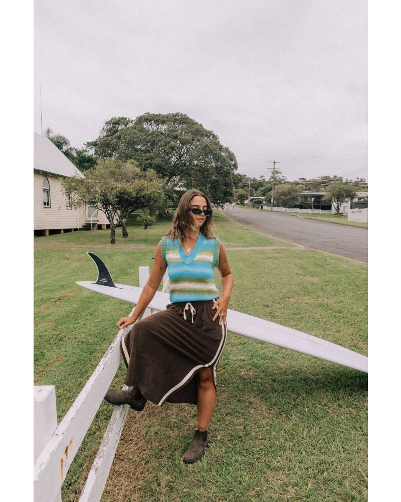Skirt with green socks