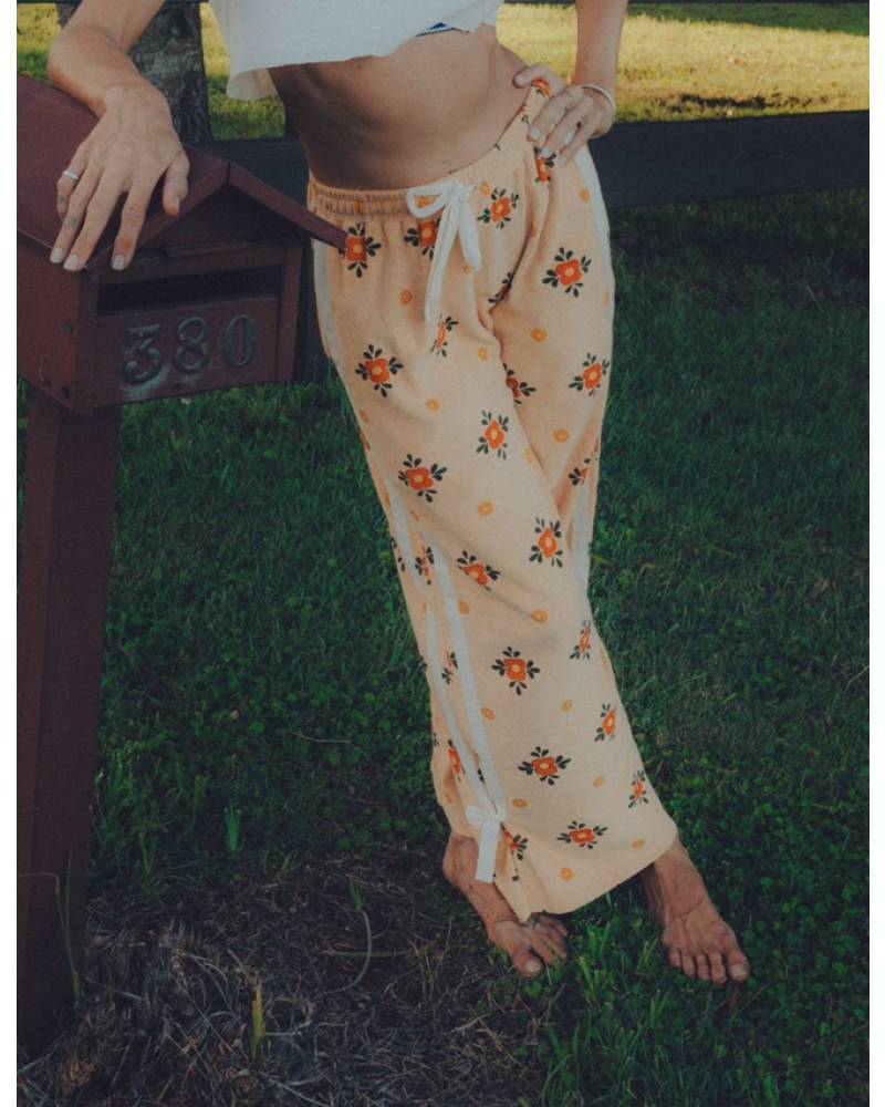 Terry Tie Pants Nasturtium