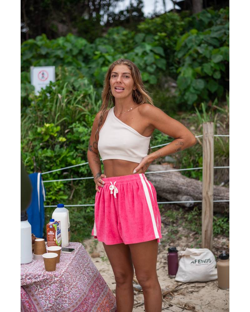 Terry Towelling Shorts in Strawberry - Atmosea