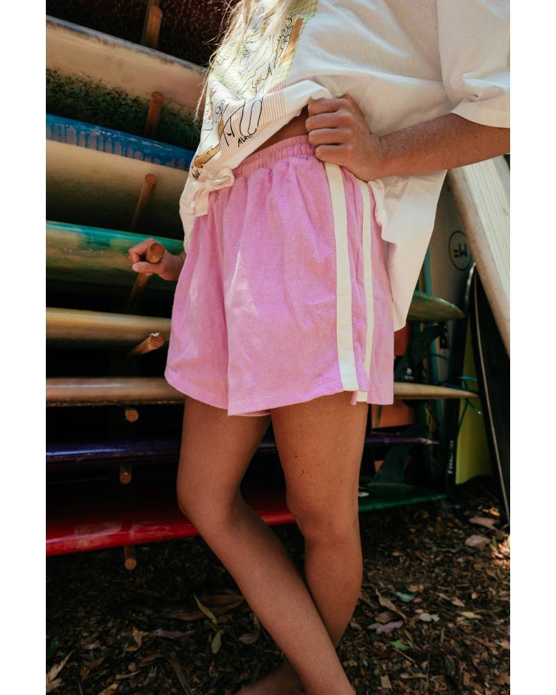 Close-up on shorts with hand