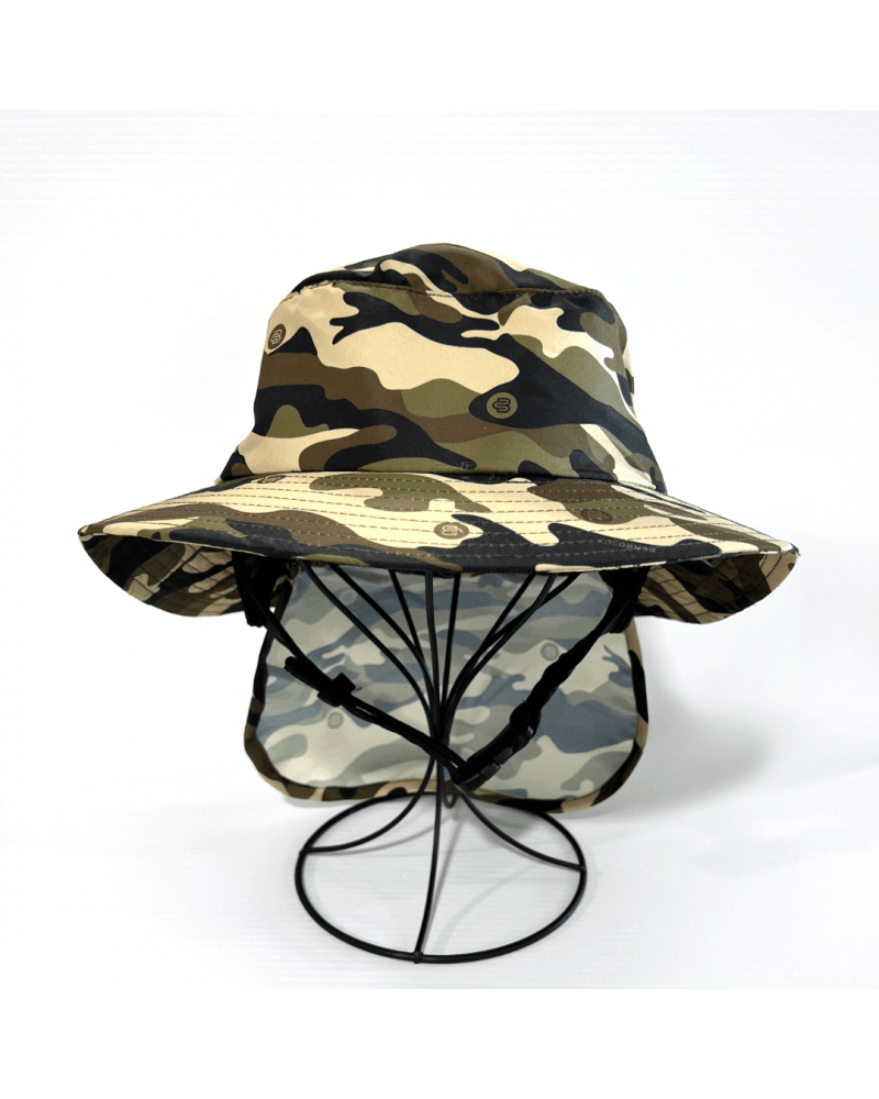 Front view of camo surf hat