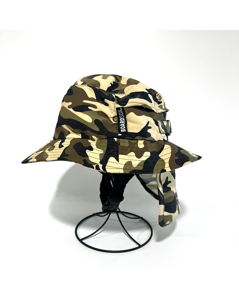 Side view of camo surf hat