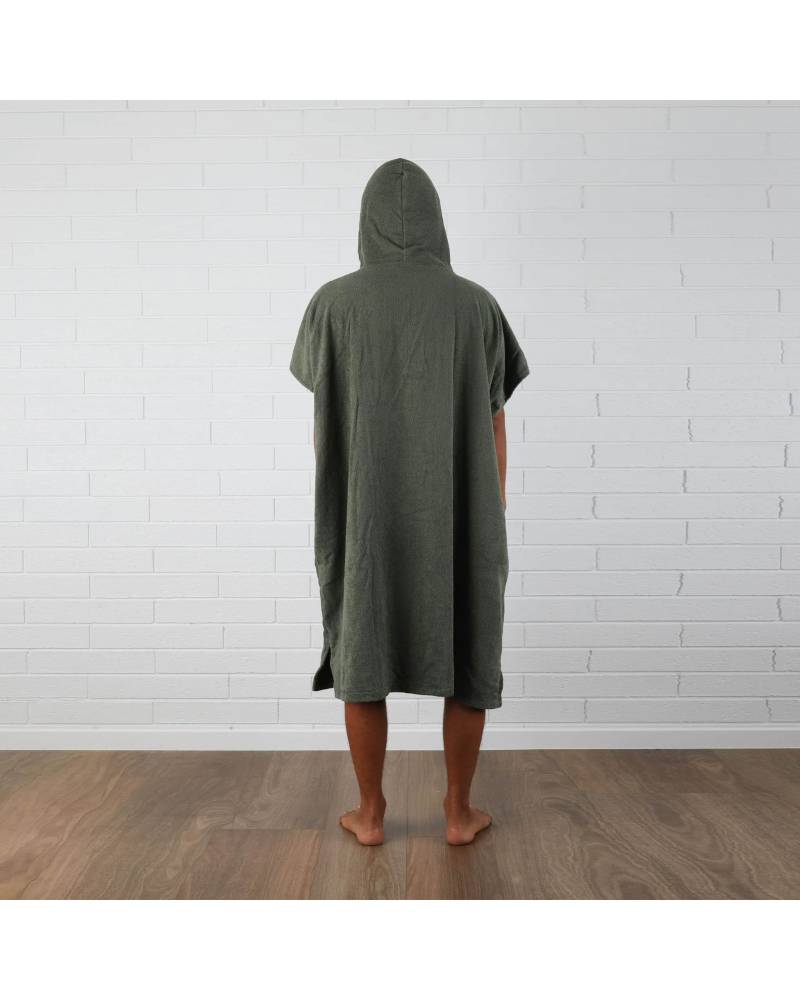 T&C OG CF Hooded Towel - Military - back with hood on