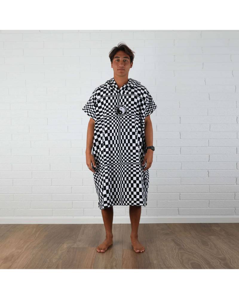 T&C Twisted Limits Hooded Towel - Check