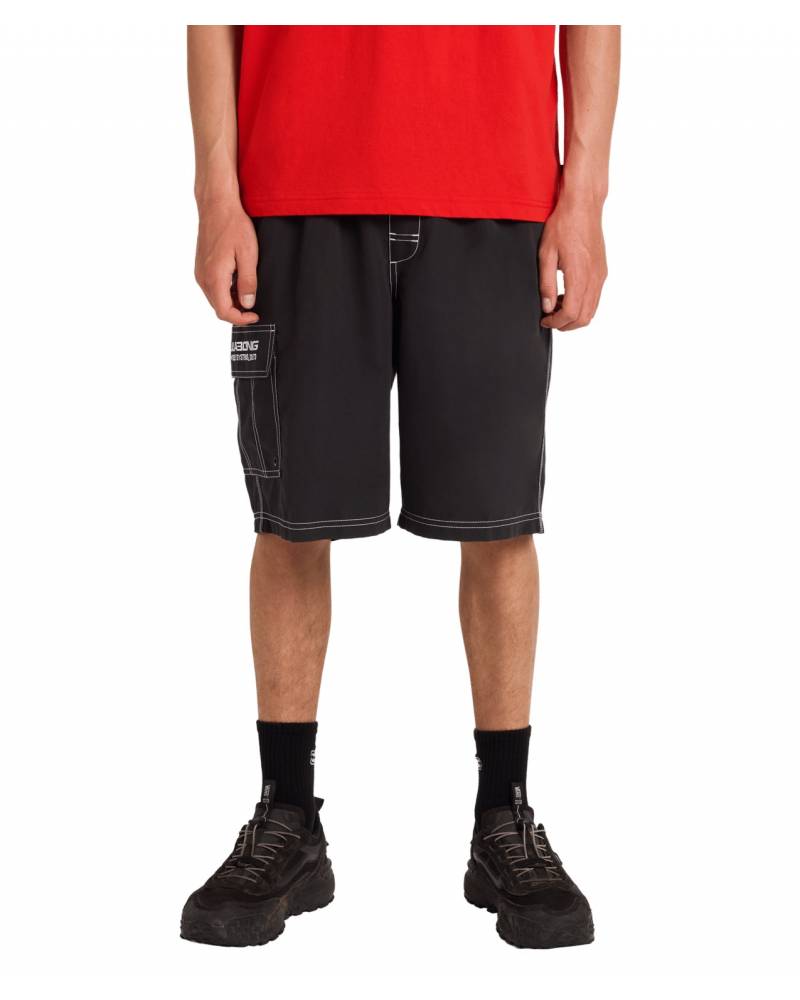 Mens Throw On 22" Boardshort - Black