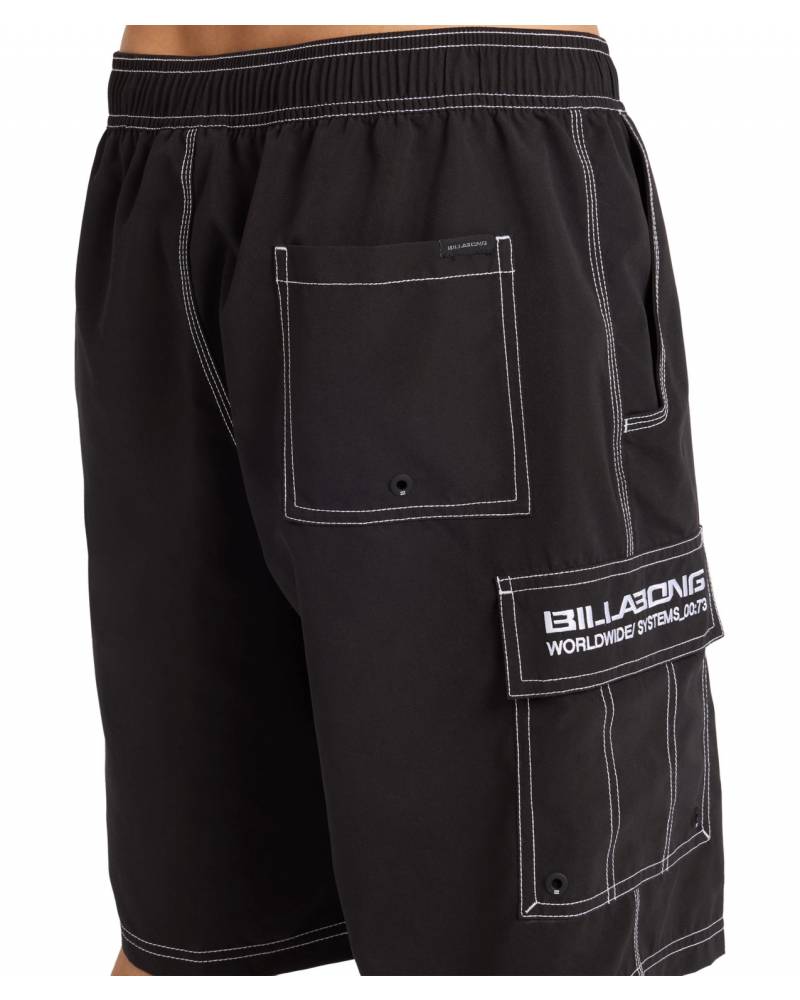 Mens Throw On 22" Boardshort - Black