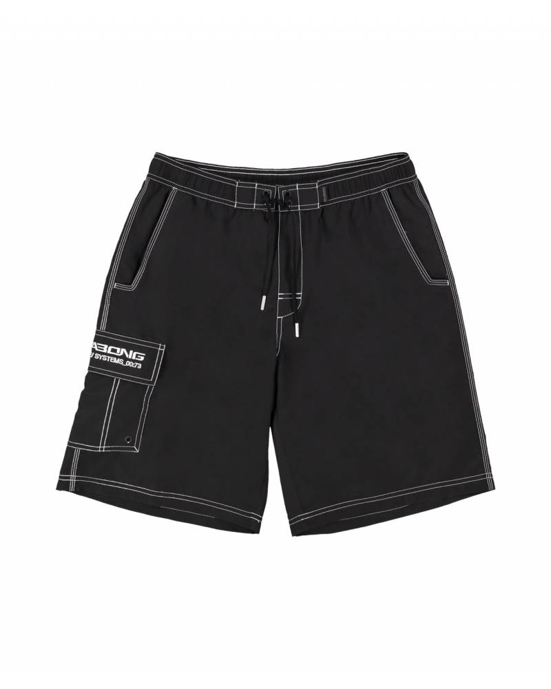 Mens Throw On 22" Boardshort - Black