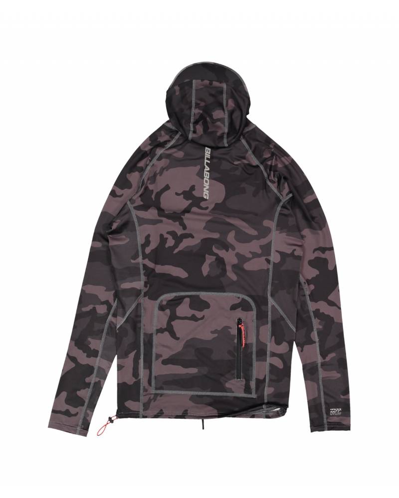 Strike Mission Hooded Rashie - Black Camo