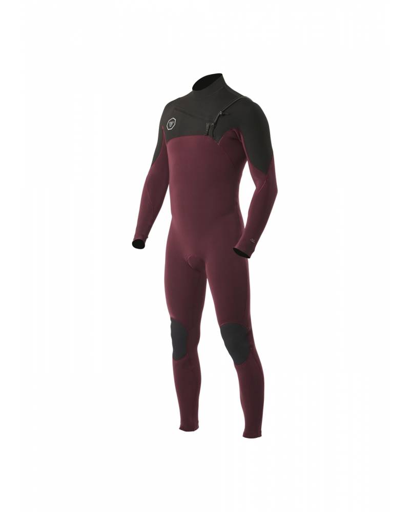 Vissla 7 Seas 3/2 Chest Zip Full Steamer Men's Wetsuit - Burgundy