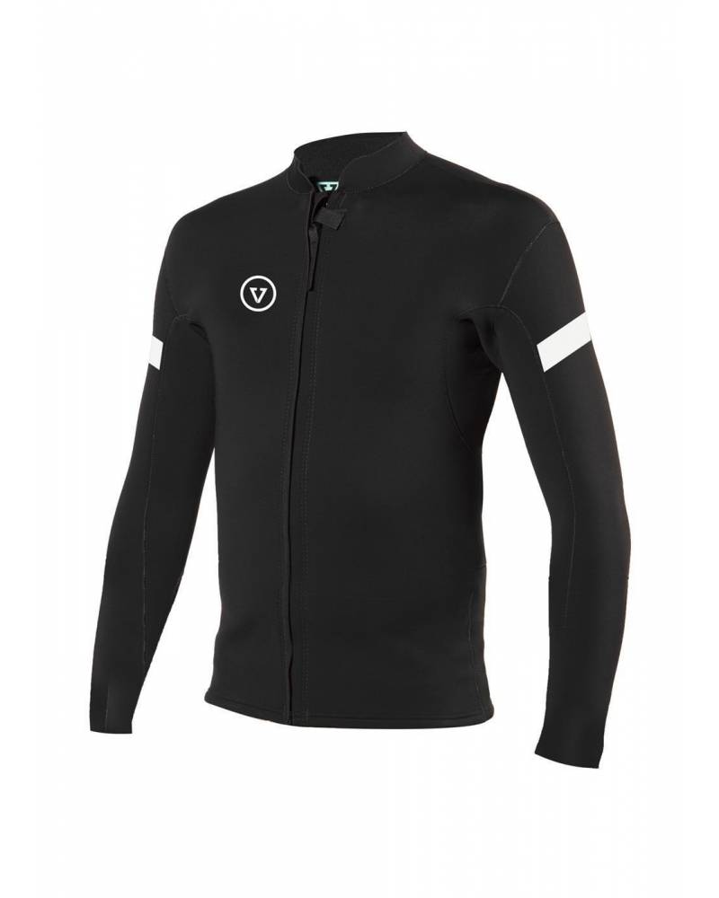 Vissla Raditude 2mm Front Zip Wetsuit Top Jacket - Black