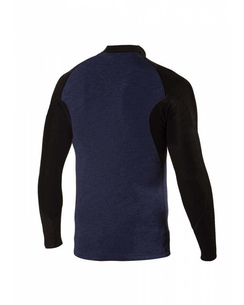 Vissla 1mm High Seas Long Sleeve Jacket Wetsuit Top mens - Naval heather - back