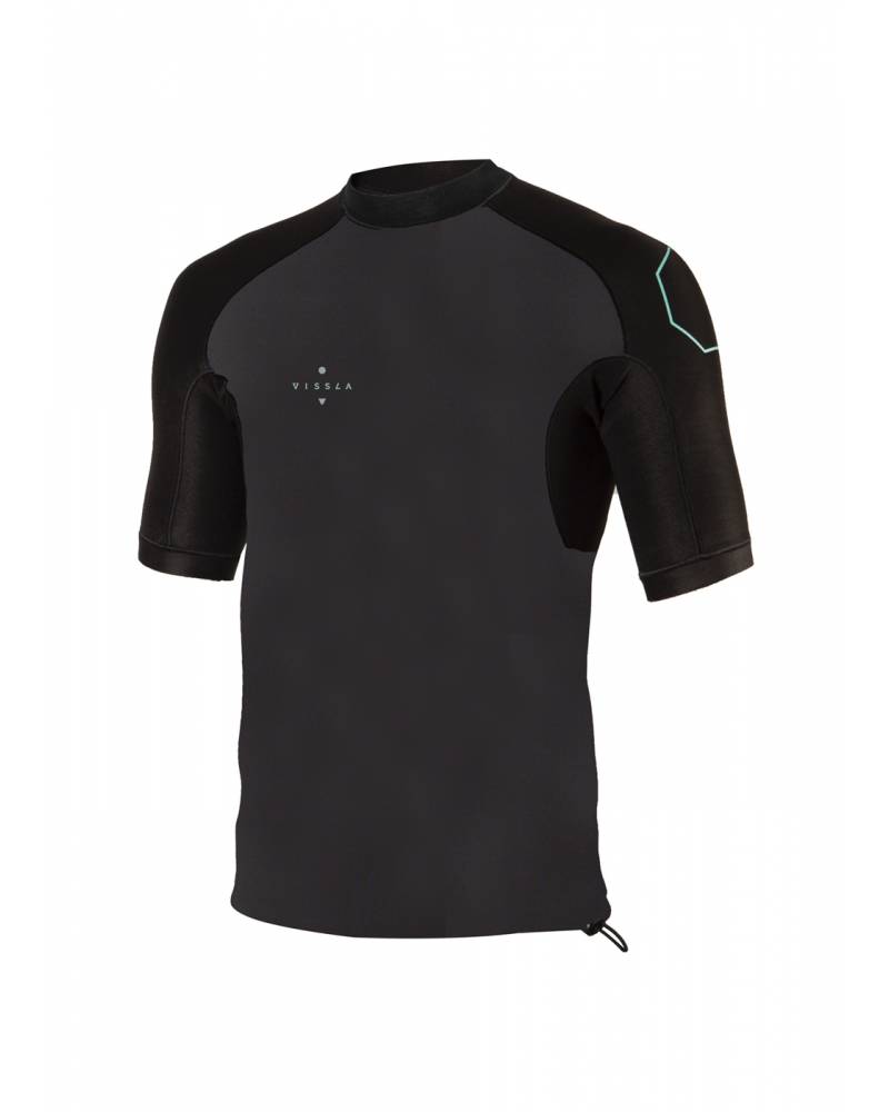 Vissla 1mm High Seas Short Sleeve Jacket Wetsuit Top mens - Phantom black