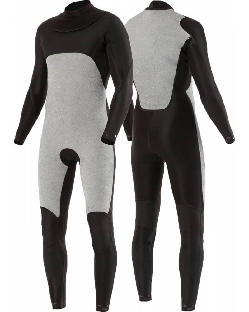 Vissla 7 Seas 3/2 Full Back Zip - Black Grey