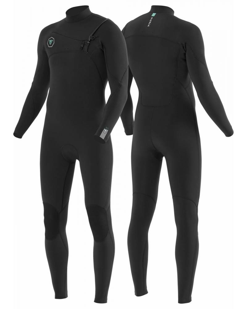 Vissla 7 Seas 4/3 Full Chest Zip - Black