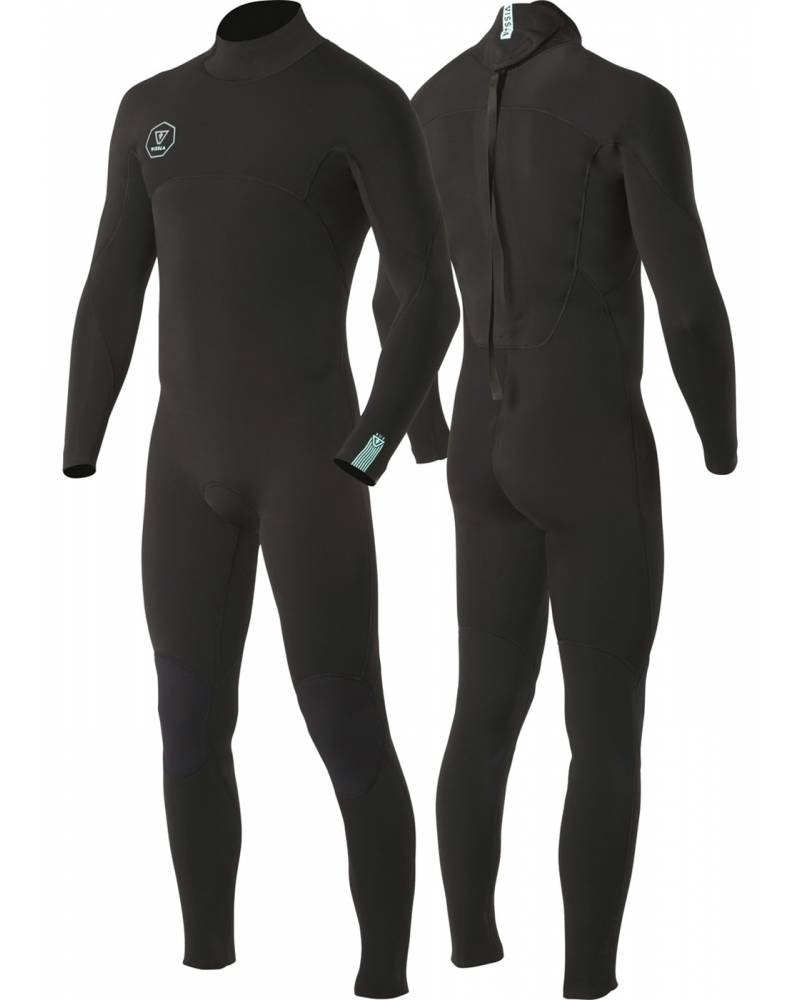 Vissla 7 Seas 4/3 Full Back Zip - Black